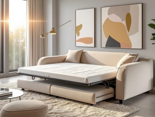 découvrez le canapé convertible convertible center, alliant confort optimal et design élégant pour sublimer votre salon.