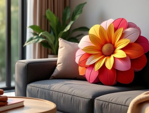 découvrez le coussin fleur, un accessoire déco original et tendance pour apporter une touche de fraîcheur et de couleur à votre intérieur.